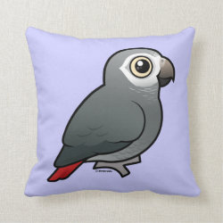 Timneh African Grey Cotton Throw Pillow