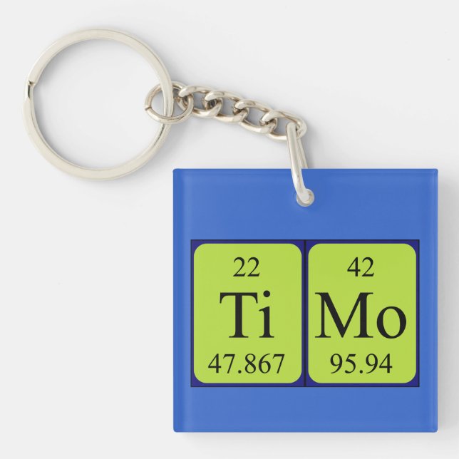 Timo periodic table name keyring (Front)