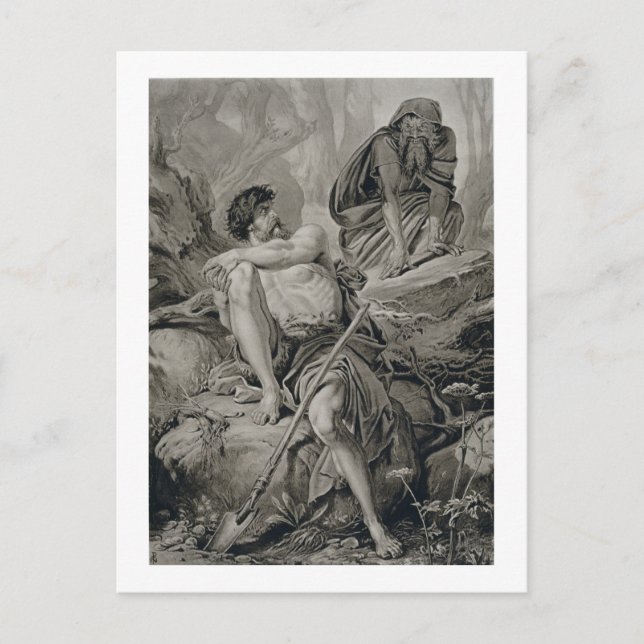 Timon and Apemantus, from Timon of Athens by Willi Postcard (Front)