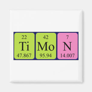 Timon periodic table name magnet