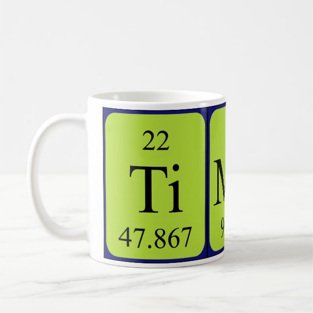 Timon periodic table name mug (Left)