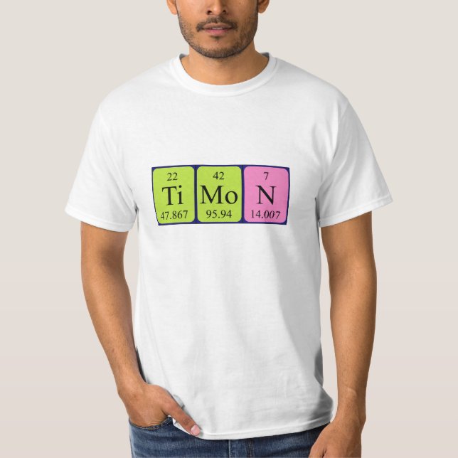 Timon periodic table name shirt (Front)