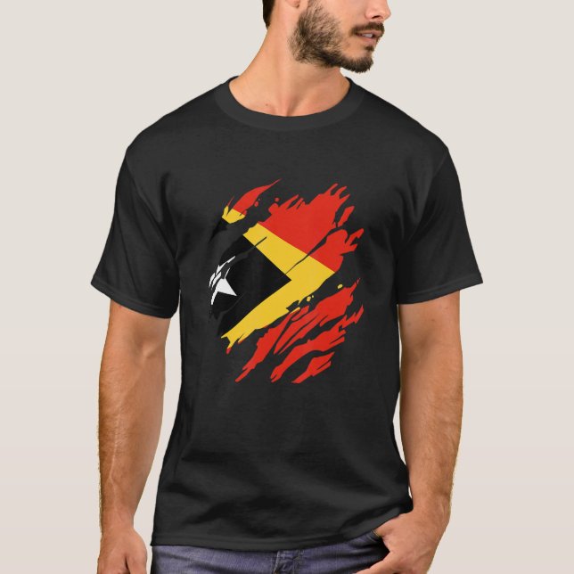 Timorese Flag East Timor 2 T-Shirt (Front)