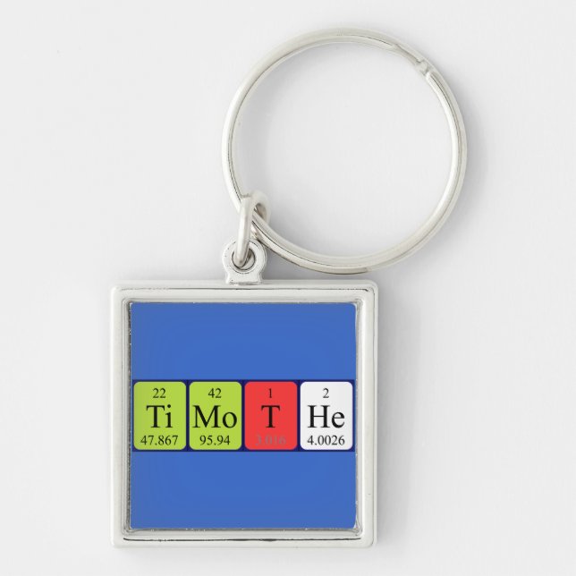 Timothe periodic table name keyring (Front)