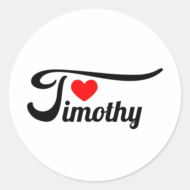Timothy Classic Round Sticker (Front)