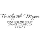 Timothy & Megan Address Stamp