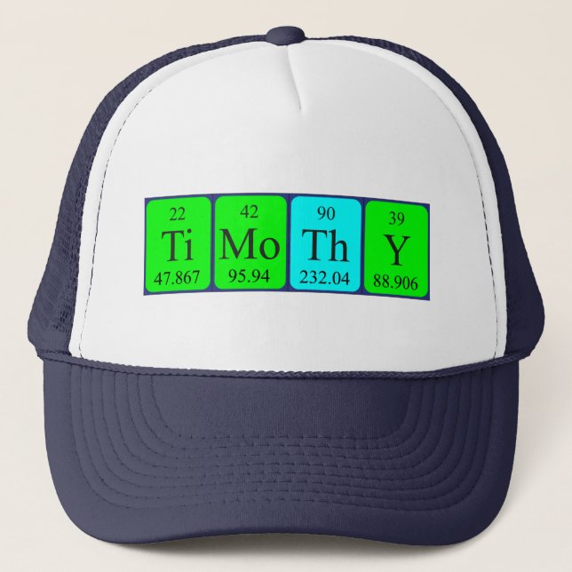 Timothy periodic table name hat (Front)