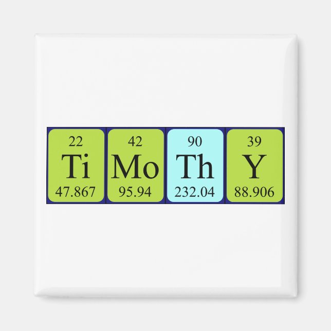 Timothy periodic table name magnet (Front)