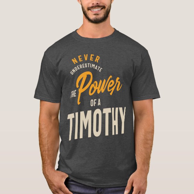 Timothy Personalized Name Birthday Gift T-Shirt (Front)
