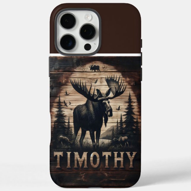 Timothy's Moose Wood Sign Case-Mate iPhone Case (Back)