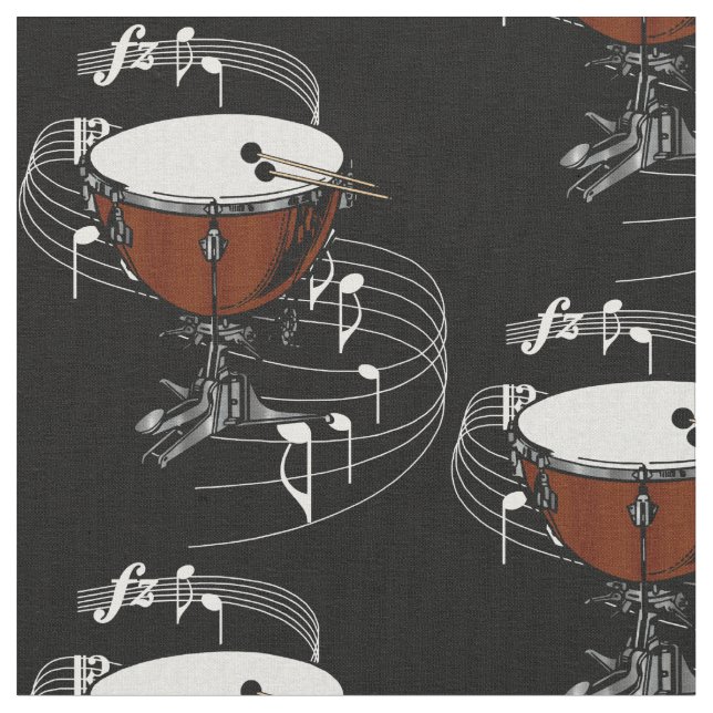 Timpani (Kettle Drum) Fabric - Dark (Close Up)