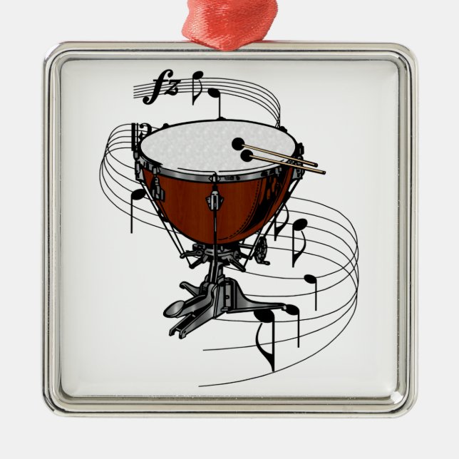 Timpani (Kettle Drum) Metal Ornament (Front)