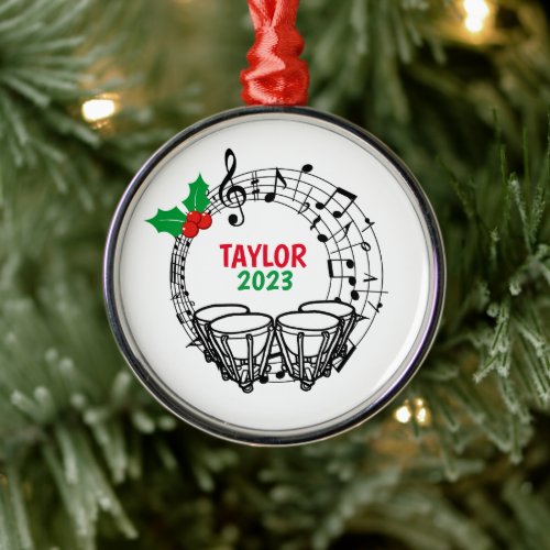 Timpani Marching Band Christmas Ornament