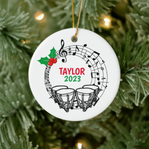 Timpani Marching Band Christmas Ornament