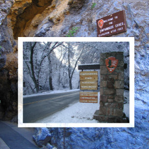 Timpanogos Cave National Monument Winter, Sign Postcard