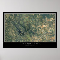 Tims Ford Lake Tennessee Satellite Poster Map