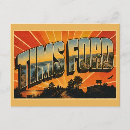 Tims Ford TN Lake Forest Bluffs Art Postcard