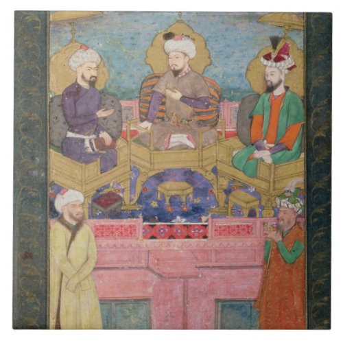 Timur 1336_1405 Babur 1483_1530 r1526_30 an Tile