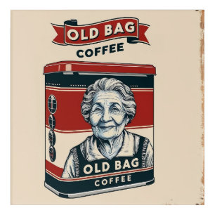 Tin Advertising Sign For Old Bag Coffee Acrylic Print