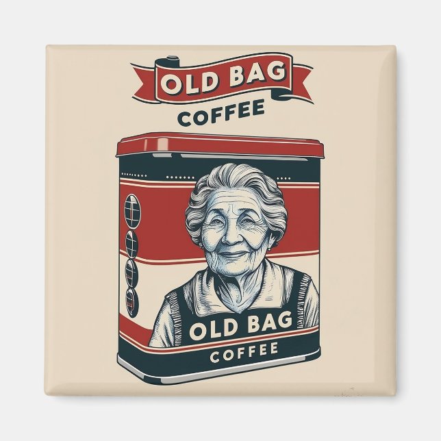Tin Advertising Sign For Old Bag Coffee Magnet (Front)