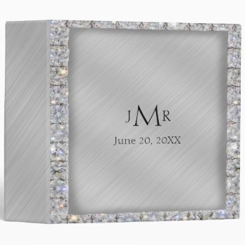 Tin And Diamond Wedding Binder by NoteableExpressions at Zazzle