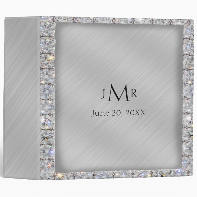 Tin and Diamond Wedding Binder (Front/Spine)