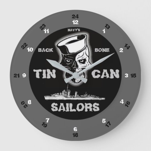 TIN CAN SAILORS LARGE CLOCK