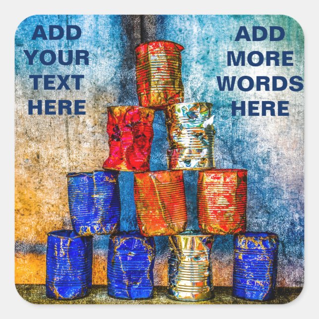 Tin Cans - After The Lunch Square Sticker (Front)