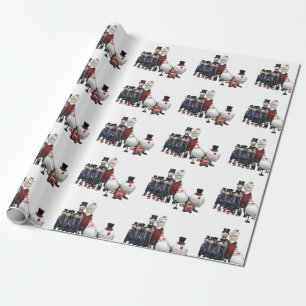 Tin Choir Traditional Figures Wrapping Paper