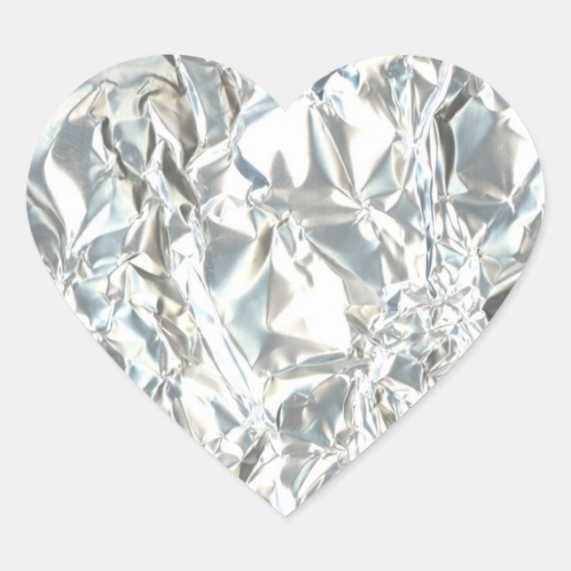 Tin Foil Diamond Heart Sticker (Front)