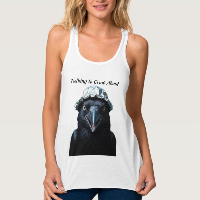 Tin Foil Hat Black Bird Raven Tank Top (Front)