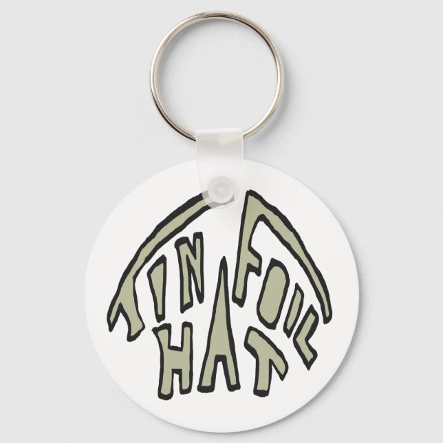 Tin Foil Hat Keychain (Front)