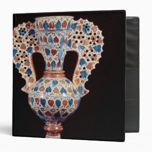 Tin-glazed vase with lustre decoration binder