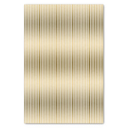 Tin Gold Stripes Custom White Background Tissue Paper