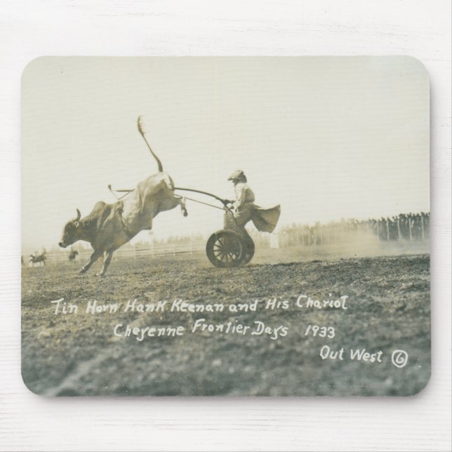 Tin Horn Hank Keenan and his chariot. Mouse Pad (Front)