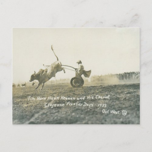 Tin Horn Hank Keenan and his chariot Postcard