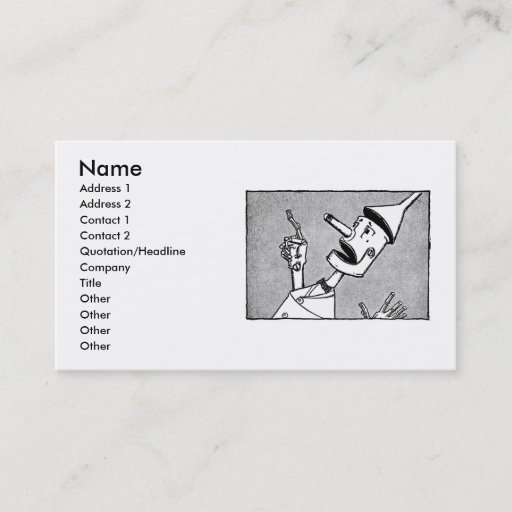 Customizable Tin Man Business Card