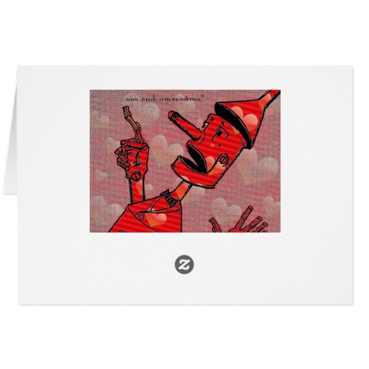 Tin Man Greeting Card (Back Horizontal)