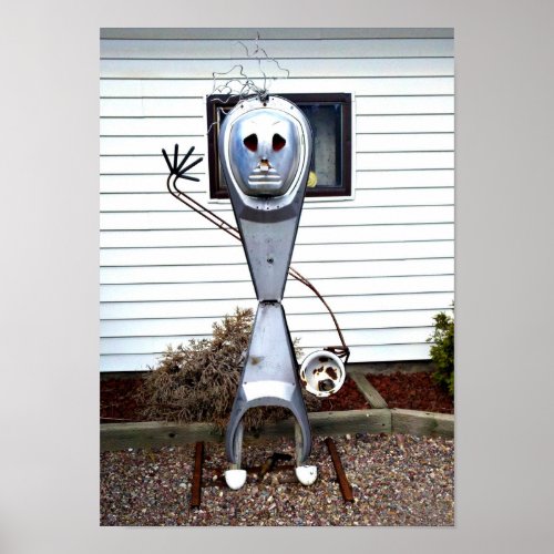 Tin Man Sculpture Steampunk Original Photograph Poster