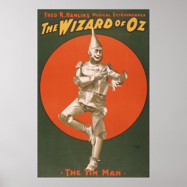 Tin Man Wizard of OZ Musical VAUDEVILLE Poster (Front)