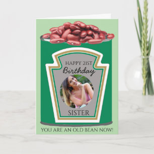 Tin of Beans Personalized Photo Funny Birthday    Card