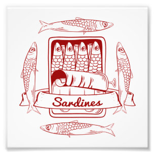 Tin of sardines photo print