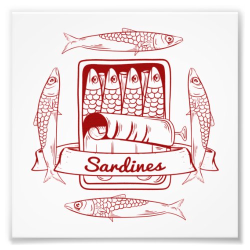Tin of sardines photo print
