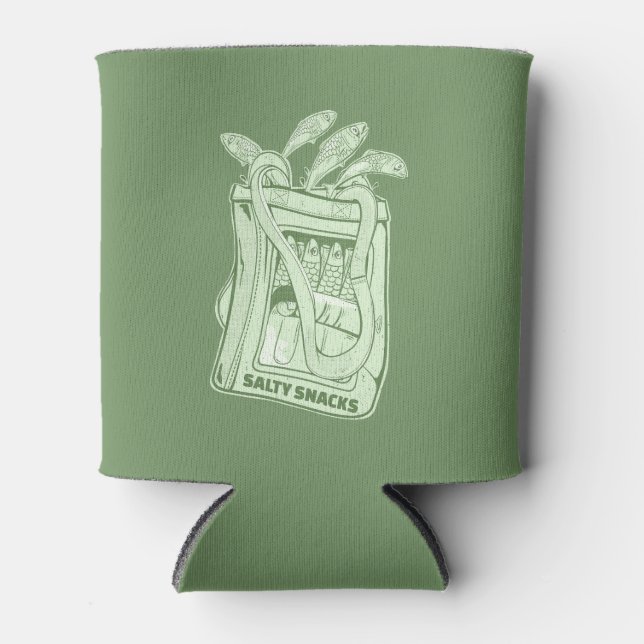 Tin of sardines salty snack can cooler (Front)