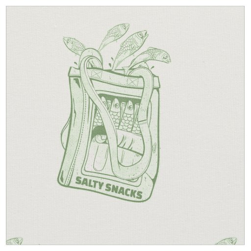 Tin of sardines salty snack fabric
