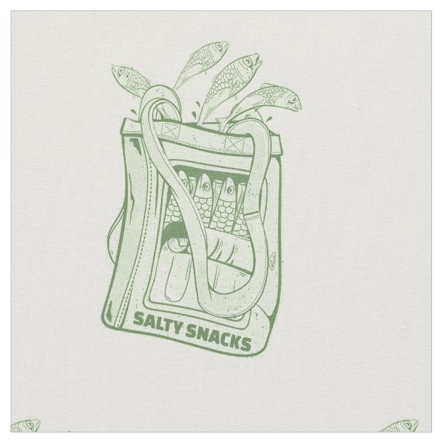 Tin of sardines salty snack fabric (Close Up)
