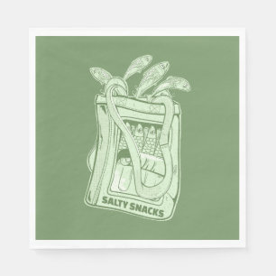 Tin of sardines salty snack napkins
