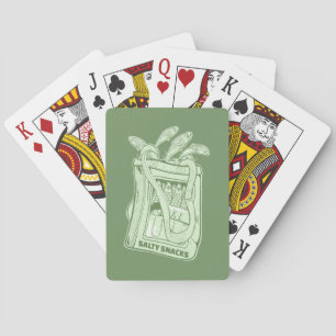 Tin of sardines salty snack poker cards