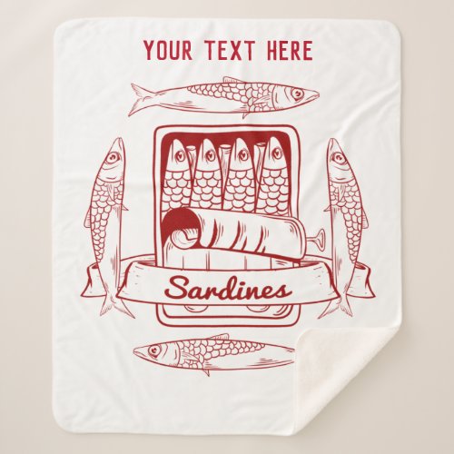 Tin of sardines sherpa blanket