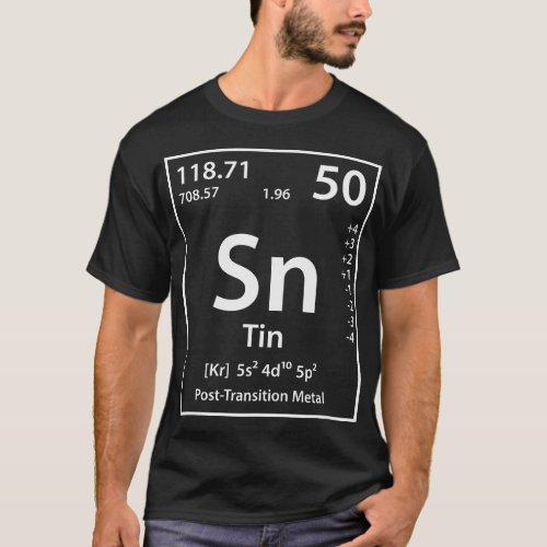 Tin Periodic Table of Elements T_Shirt